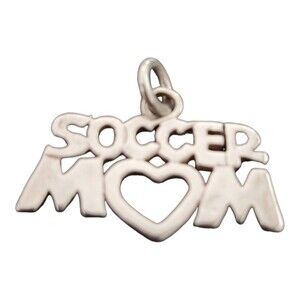 Silvertone Soccer Mom Charm